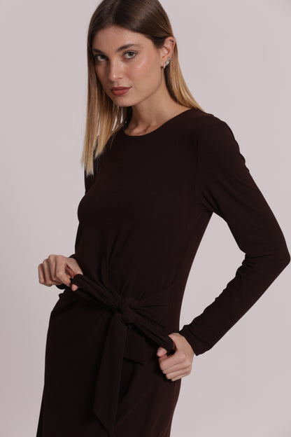 ABITO MIDI CON NODO LATERALE