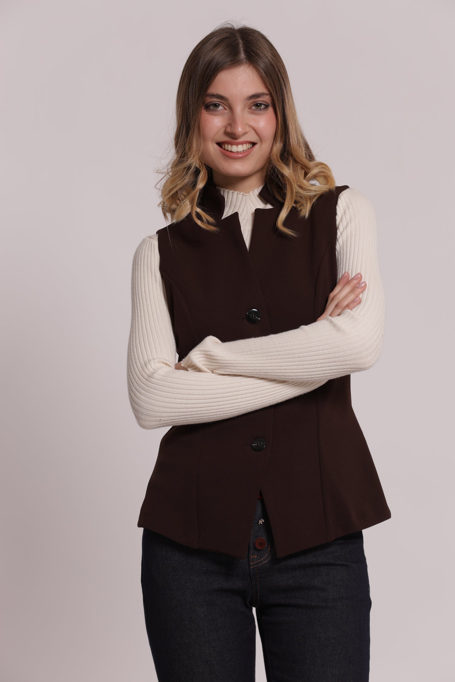 GILET IN SCUBA CREPE