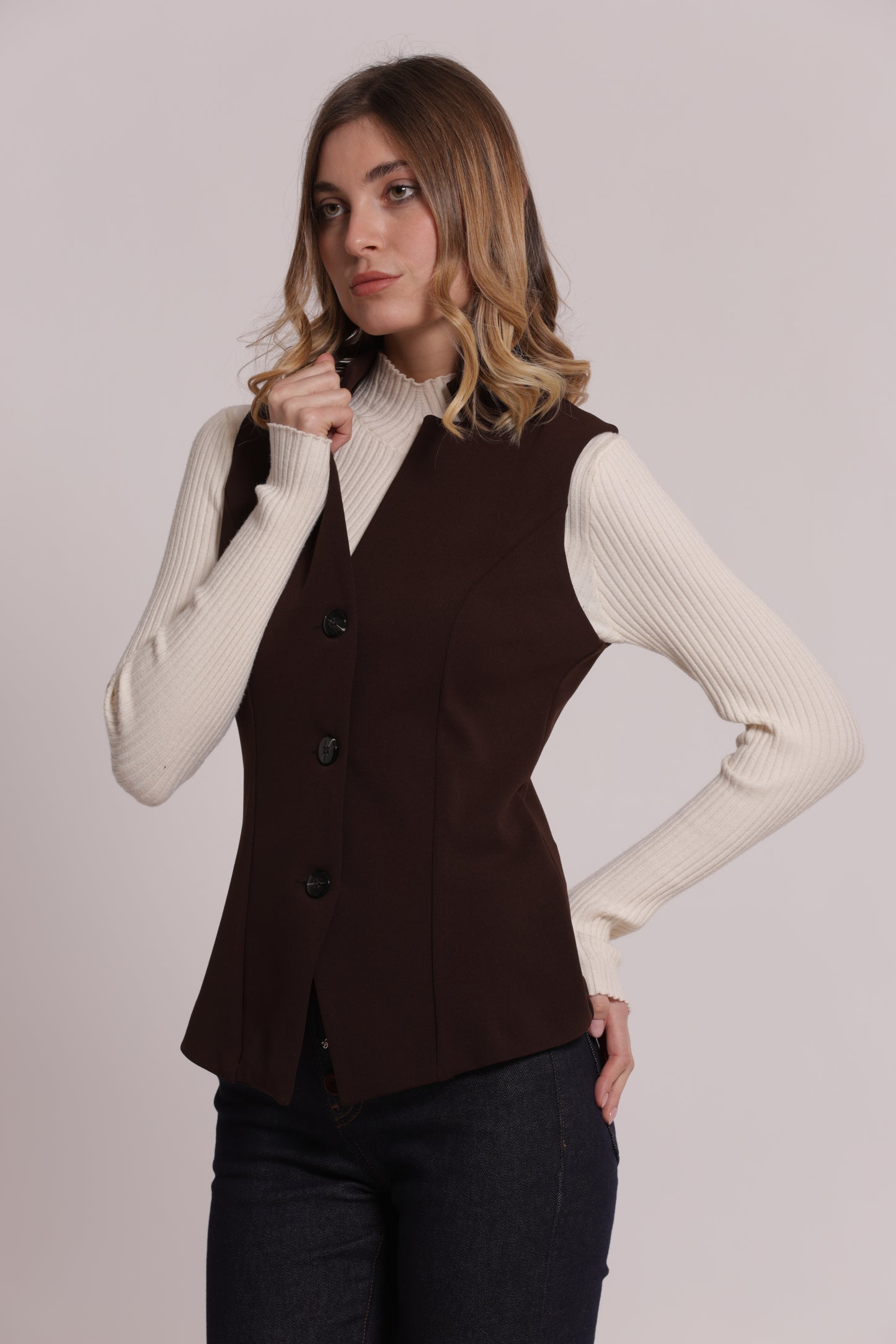 GILET IN SCUBA CREPE