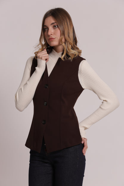 GILET IN SCUBA CREPE