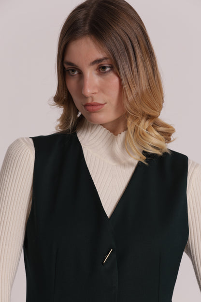 GILET CON BOTTONI METALLICI
