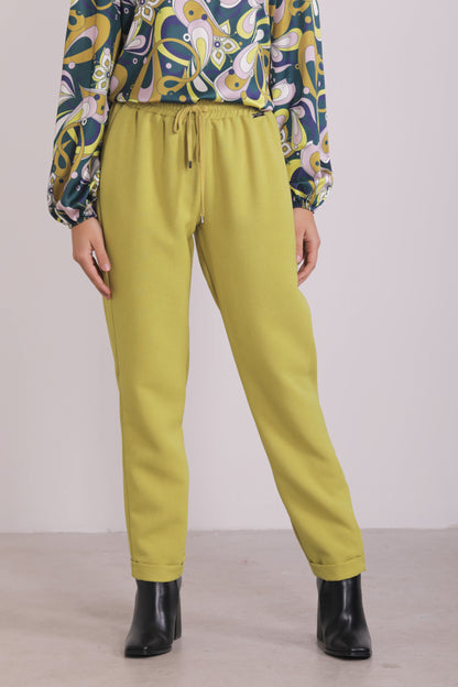 PANTALONE JOGGER IN TESSUTO FIAMMATO