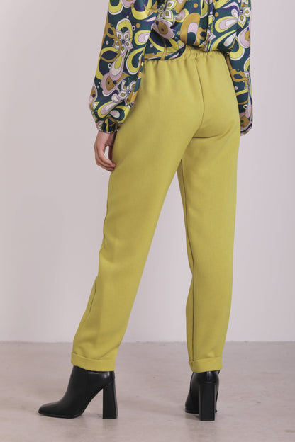 PANTALONE JOGGER IN TESSUTO FIAMMATO