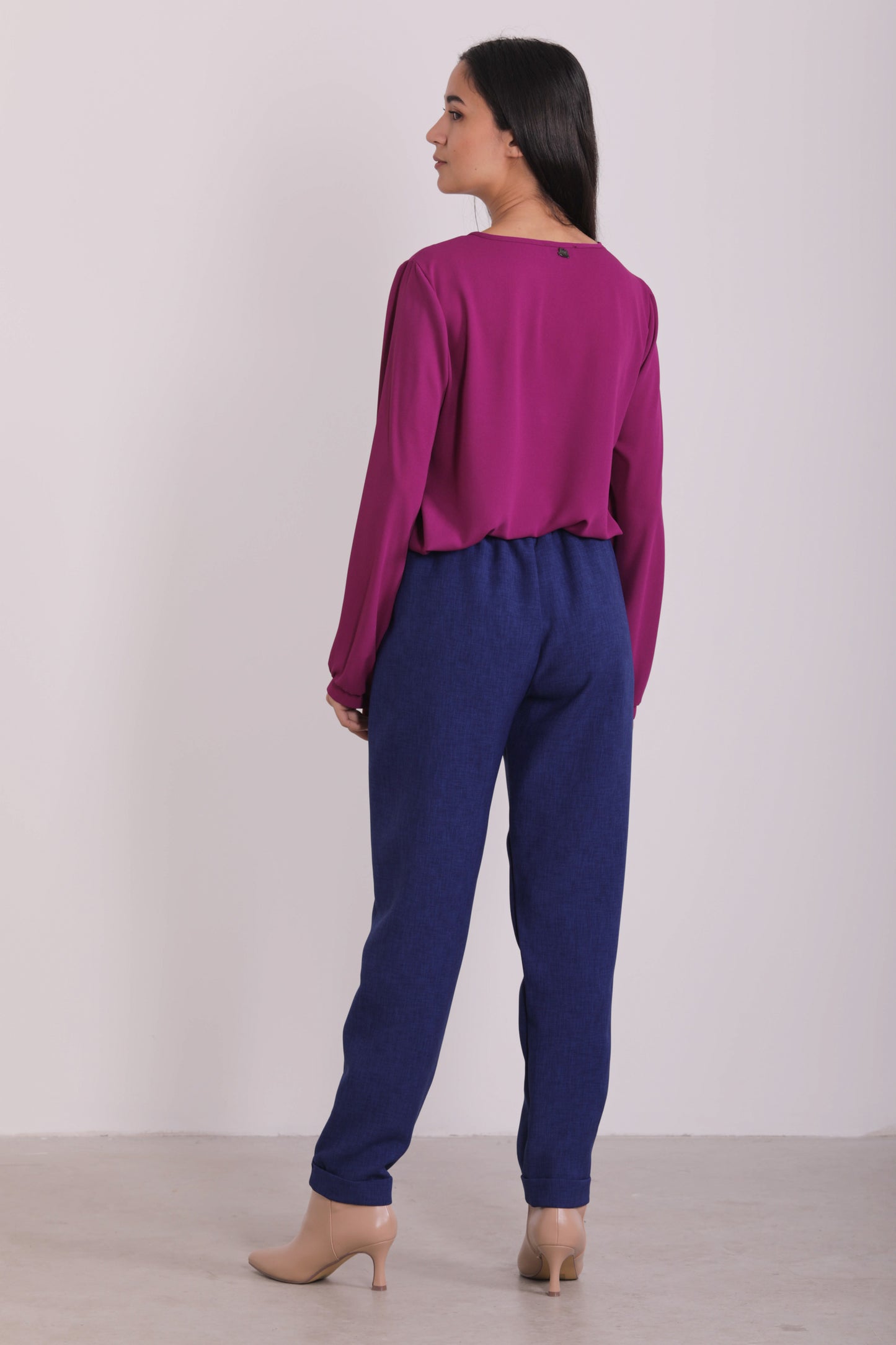 PANTALONE JOGGER IN TESSUTO FIAMMATO