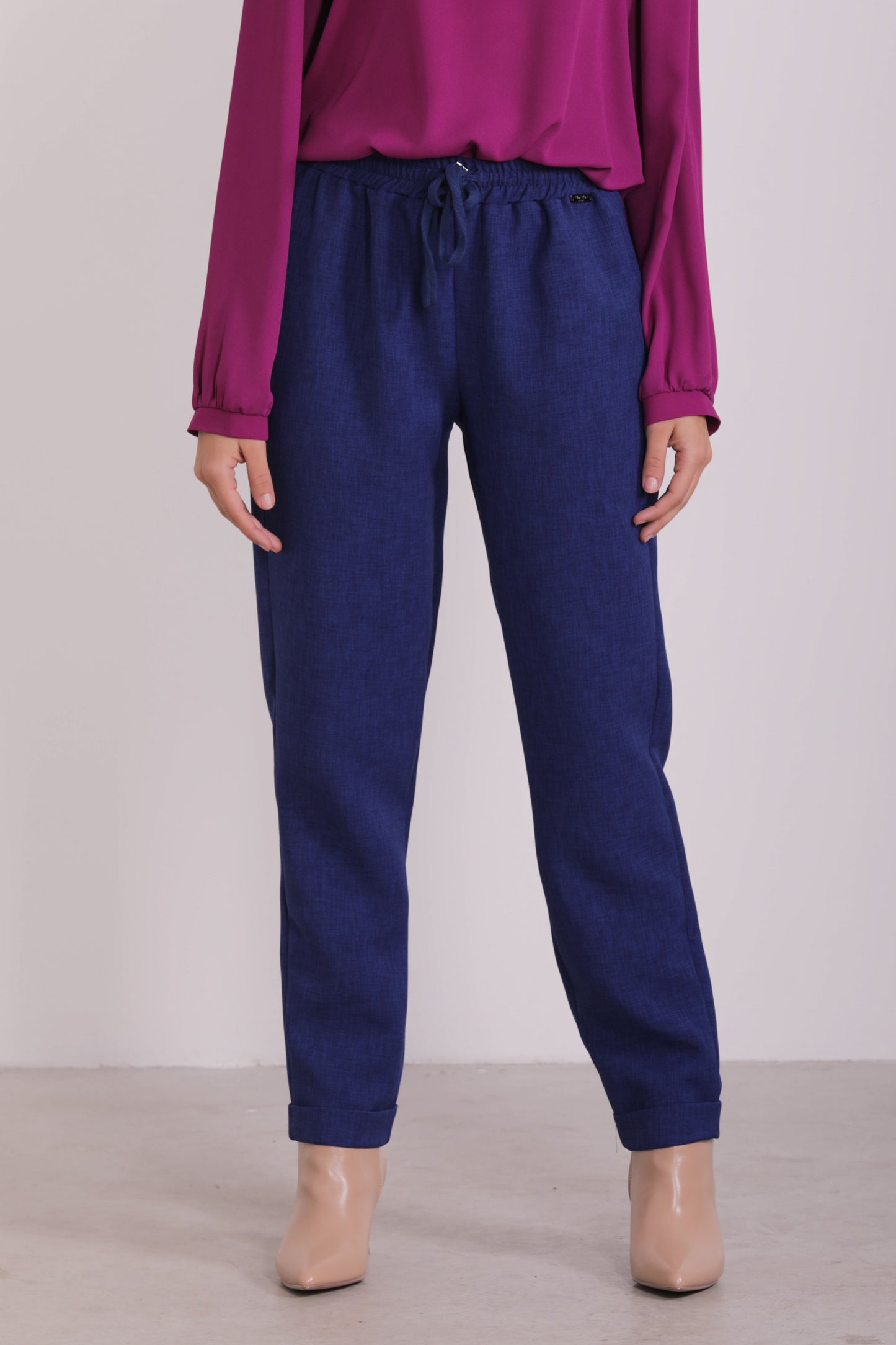 PANTALONE JOGGER IN TESSUTO FIAMMATO