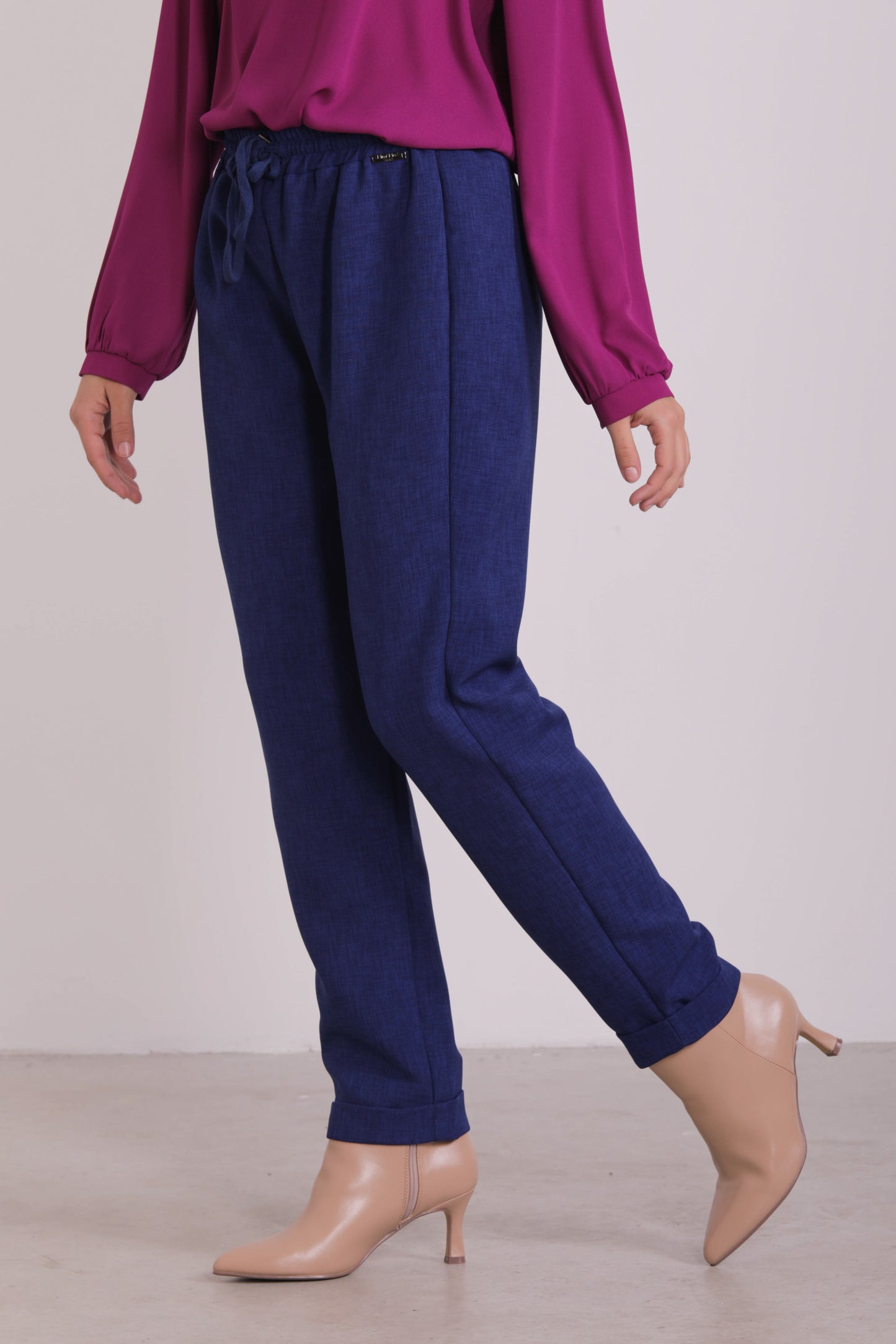 PANTALONE JOGGER IN TESSUTO FIAMMATO