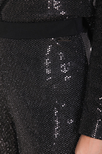 PANTALONE PALAZZO EFFETTO PAILLETTES