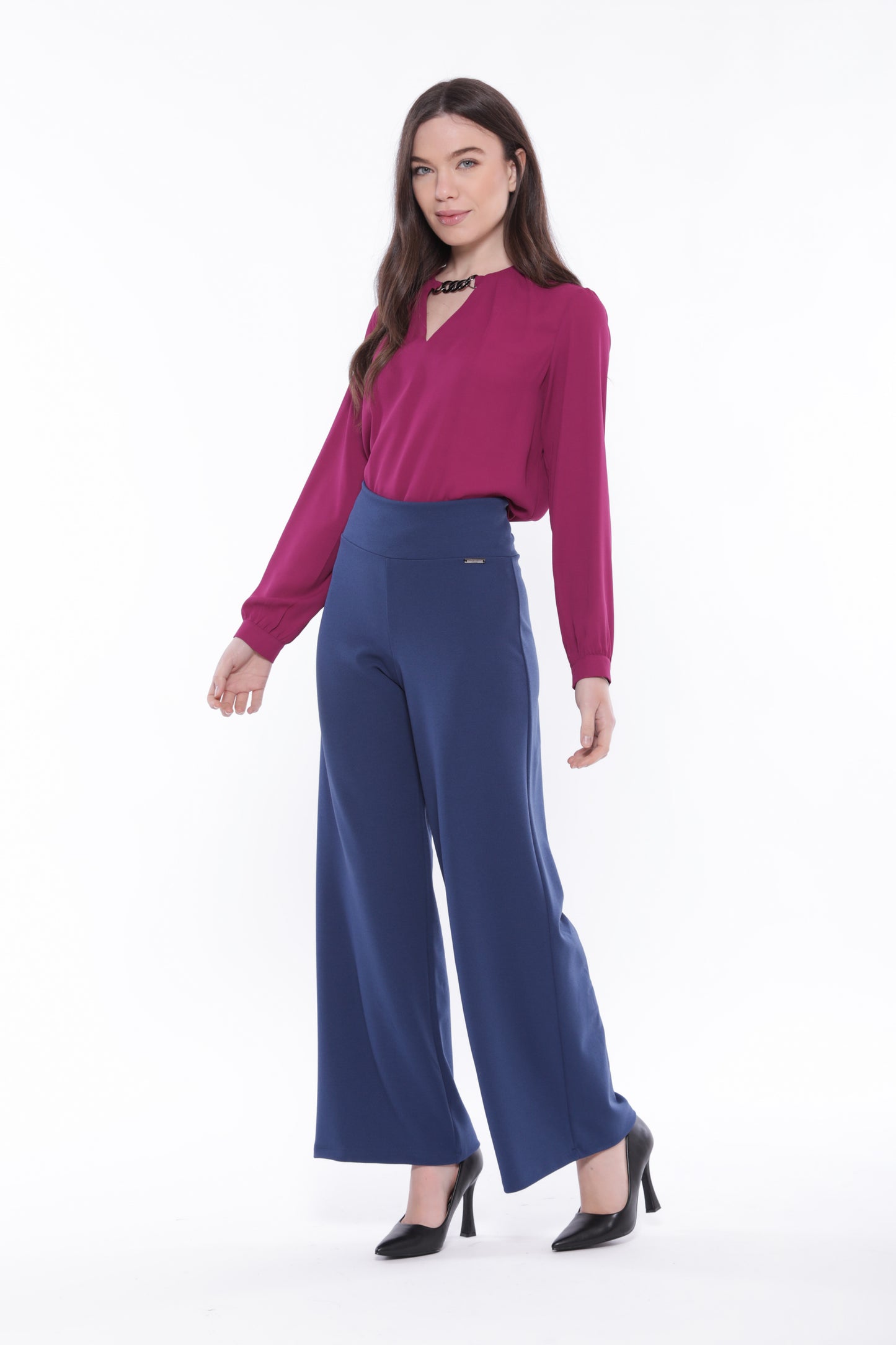 PANTALONE PALAZZO IN CREPE