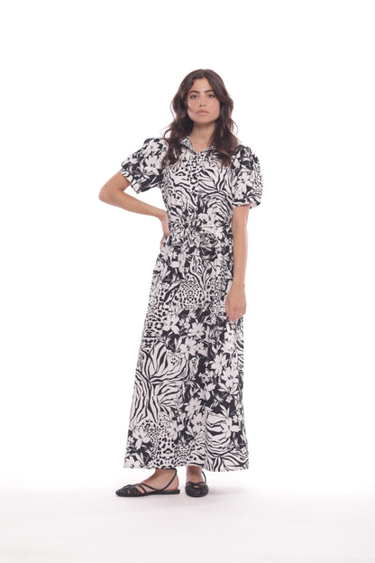 ABITO LUNGO FANTASIA FLOWER SKIN
