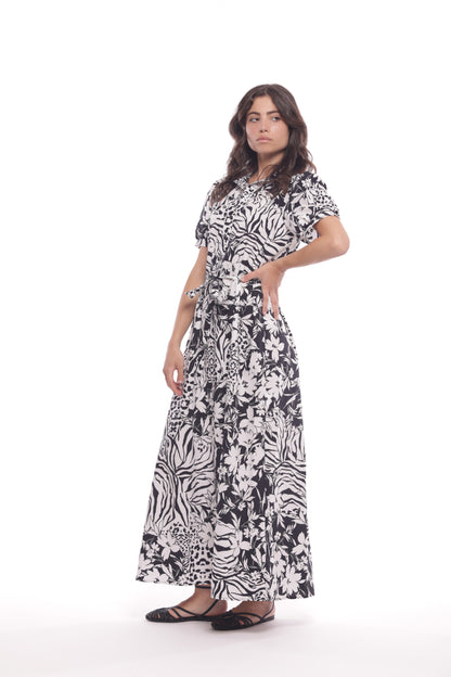 ABITO LUNGO FANTASIA FLOWER SKIN