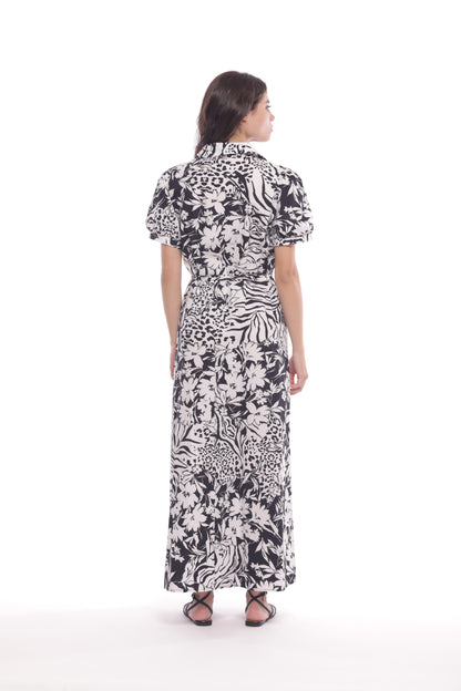 ABITO LUNGO FANTASIA FLOWER SKIN