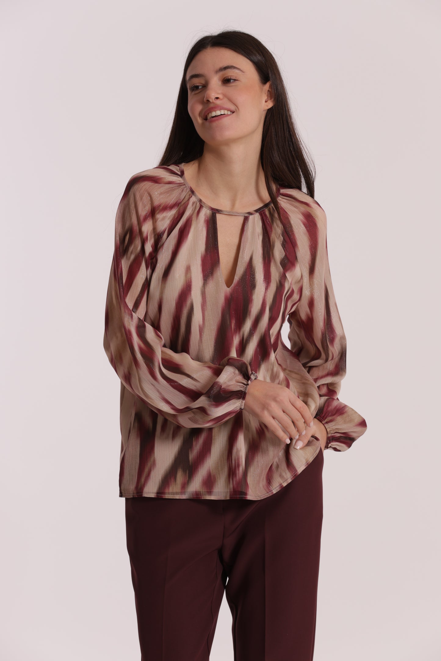 BLUSA SCOLLO TONDO FANTASIA PARADISEA