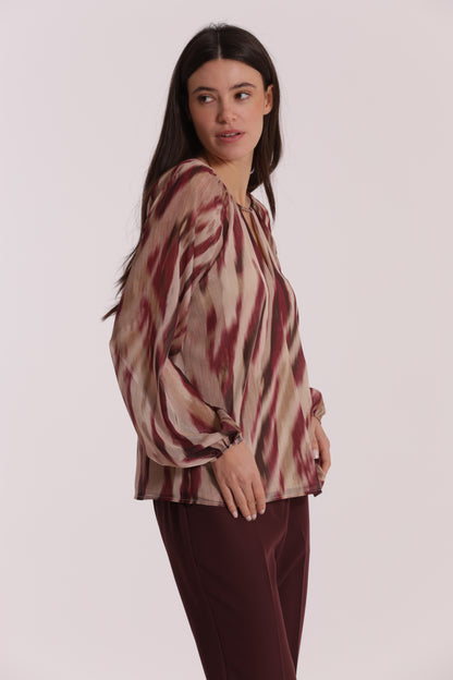 BLUSA SCOLLO TONDO FANTASIA PARADISEA
