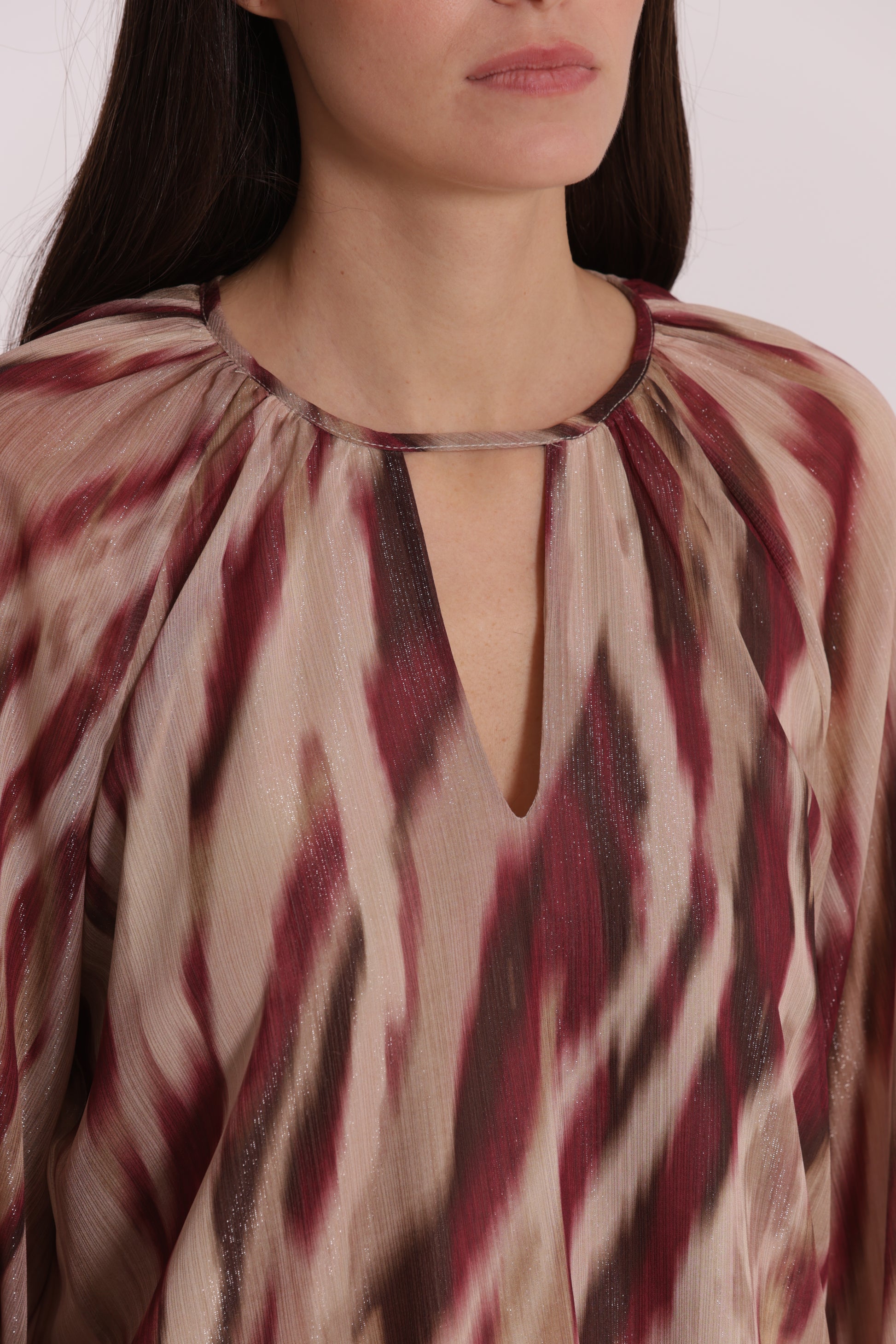 BLUSA SCOLLO TONDO FANTASIA PARADISEA