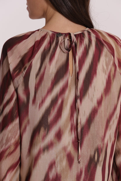 BLUSA SCOLLO TONDO FANTASIA PARADISEA