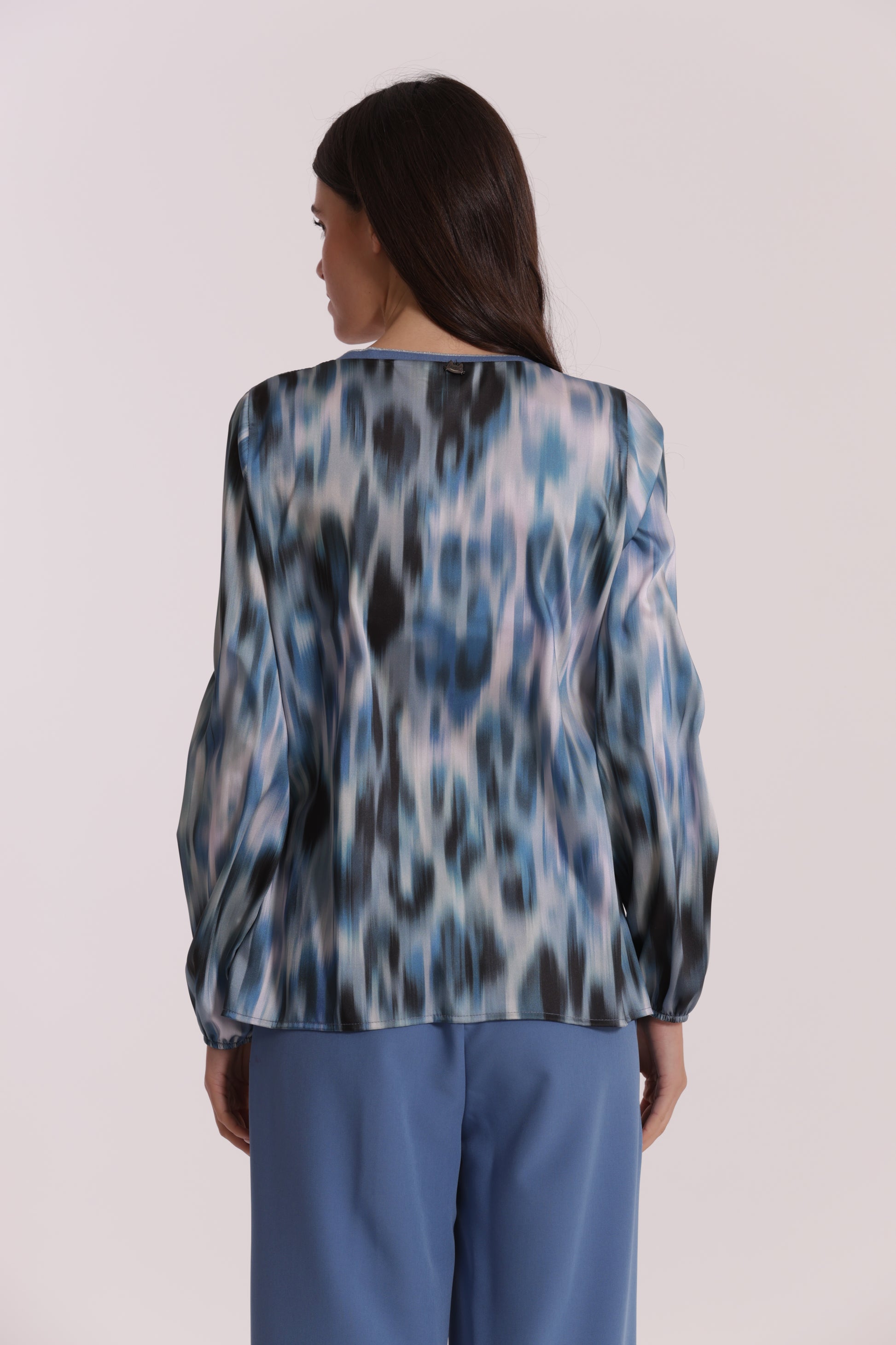 BLUSA SCOLLO A V IN LUREX FANTASIA FUSION