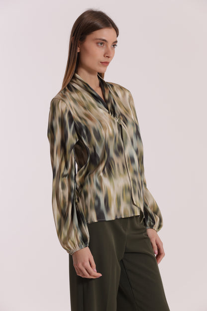 BLUSA CON CRAVATTINO FANTASIA FUSION