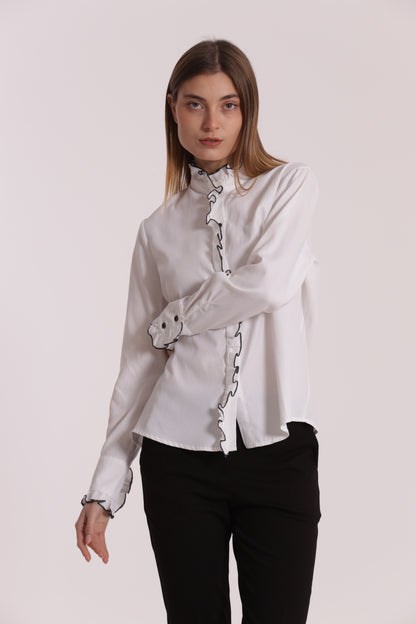 CAMICIA CON DETTAGLI ROUCHES
