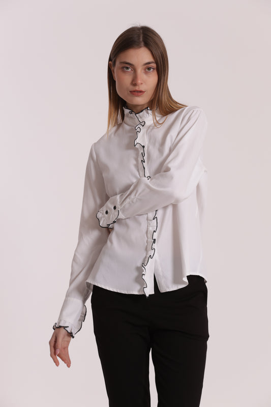 CAMICIA CON DETTAGLI ROUCHES