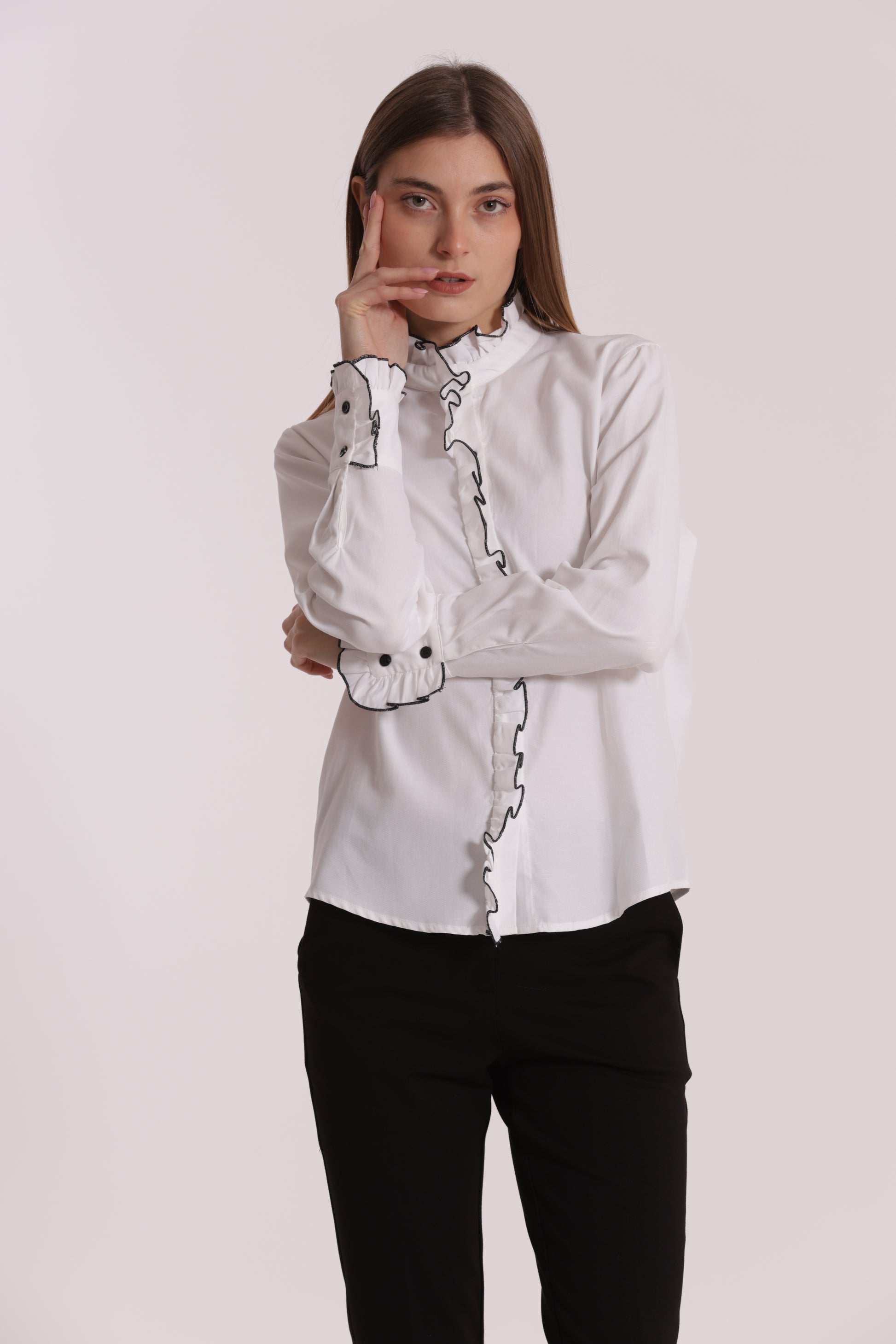 CAMICIA CON DETTAGLI ROUCHES