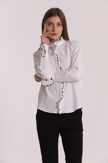 CAMICIA CON DETTAGLI ROUCHES