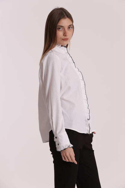 CAMICIA CON DETTAGLI ROUCHES