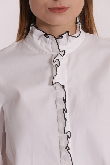 CAMICIA CON DETTAGLI ROUCHES