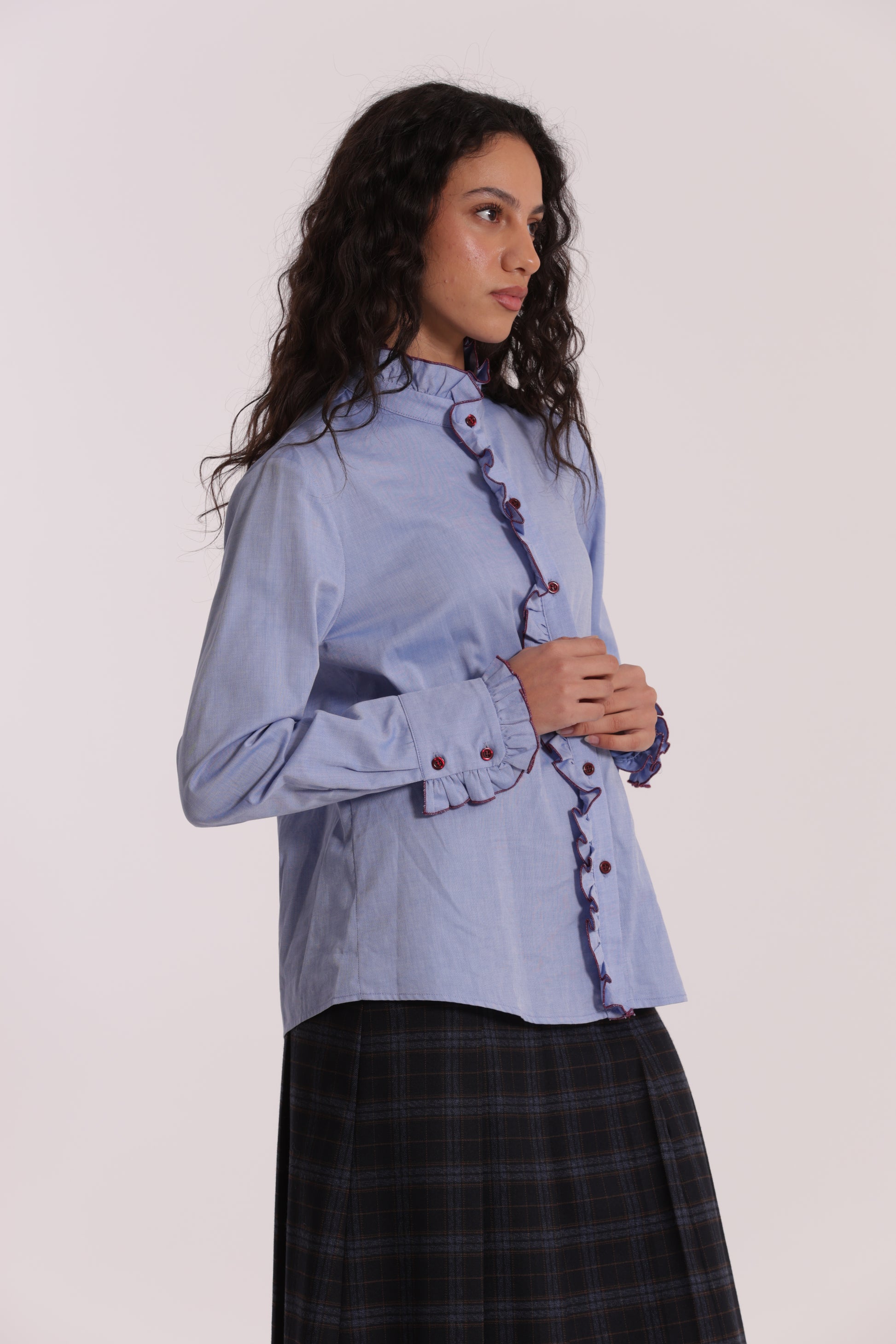 CAMICIA CON DETTAGLI ROUCHES