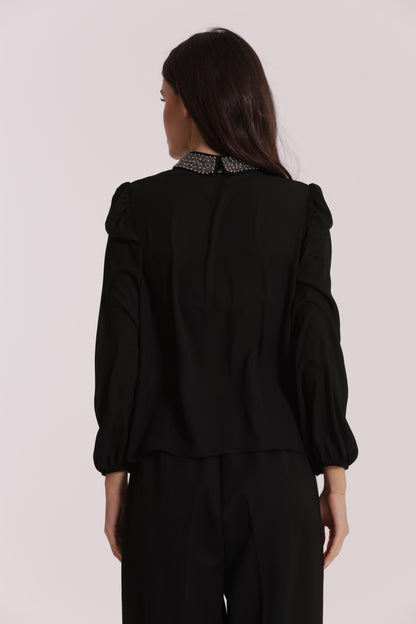 CAMICIA CON COLLO RICAMATO