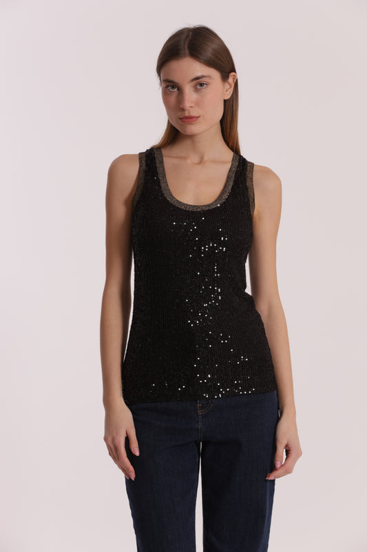 TOP DI PAILLETTES