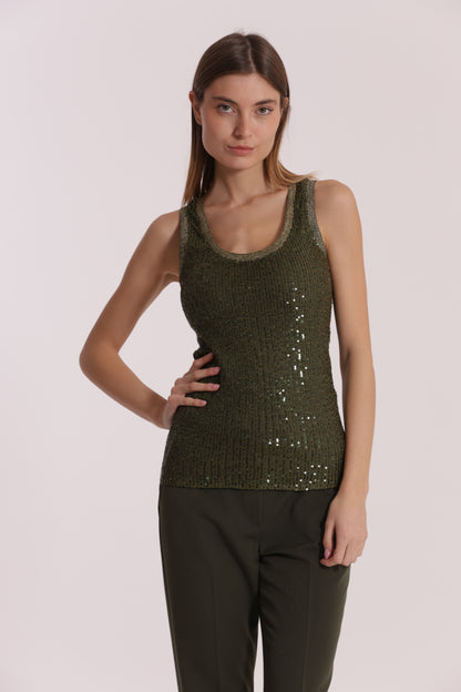 TOP DI PAILLETTES