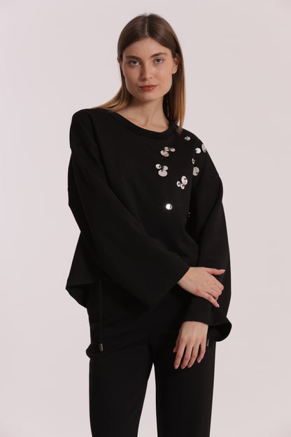 FELPA IN NEOPRENE CON PAILLETTES