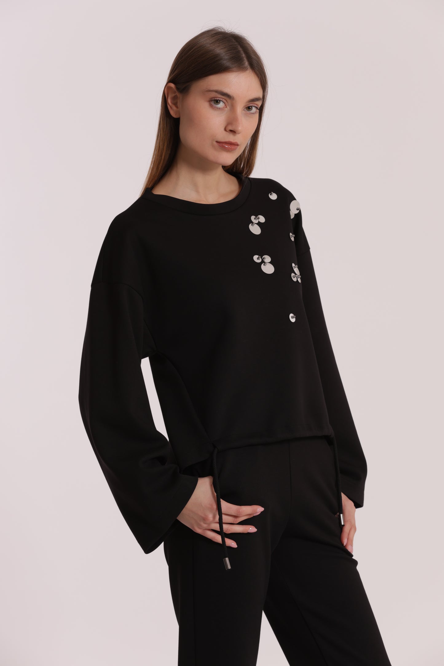 FELPA IN NEOPRENE CON PAILLETTES