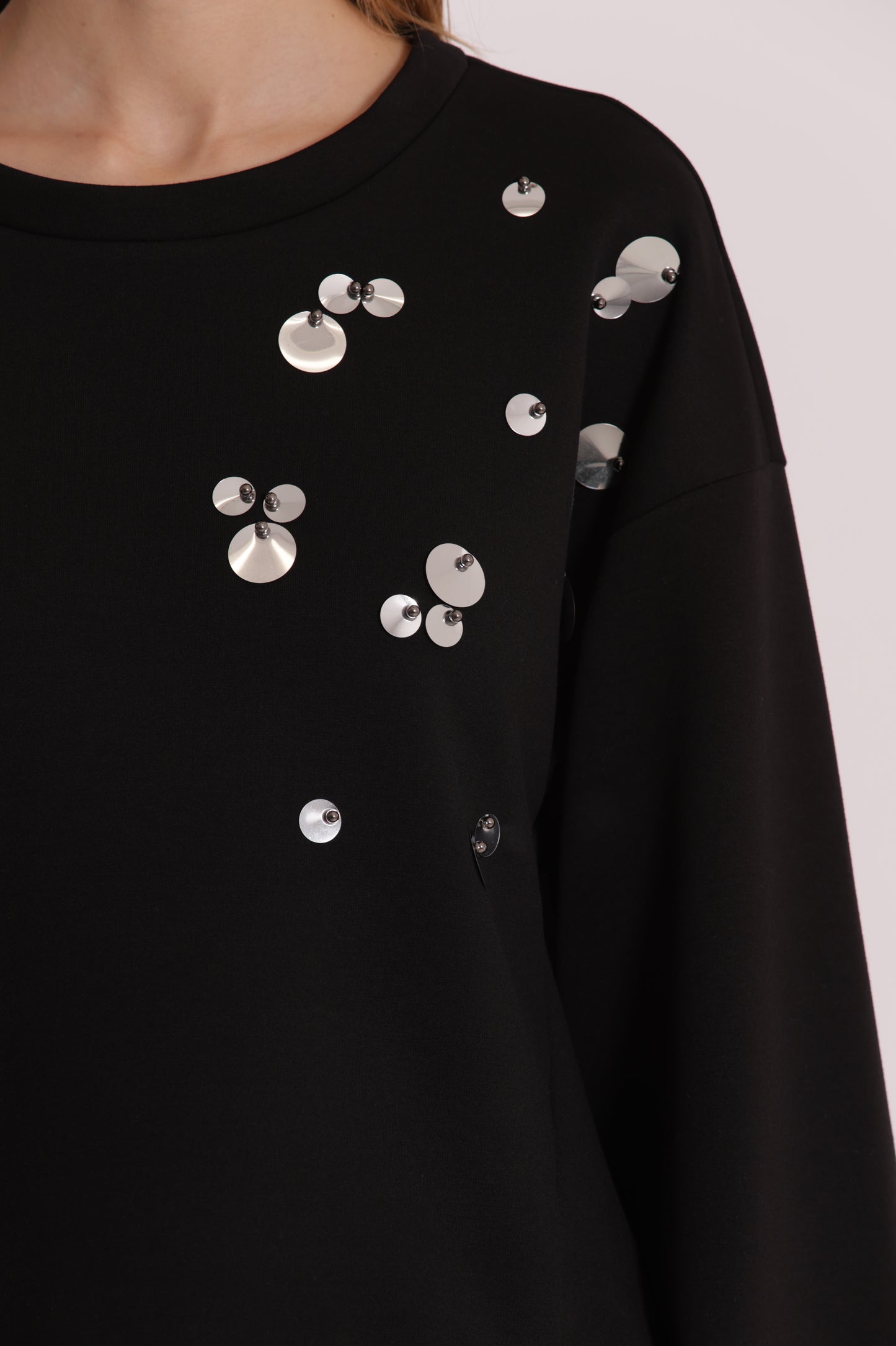 FELPA IN NEOPRENE CON PAILLETTES