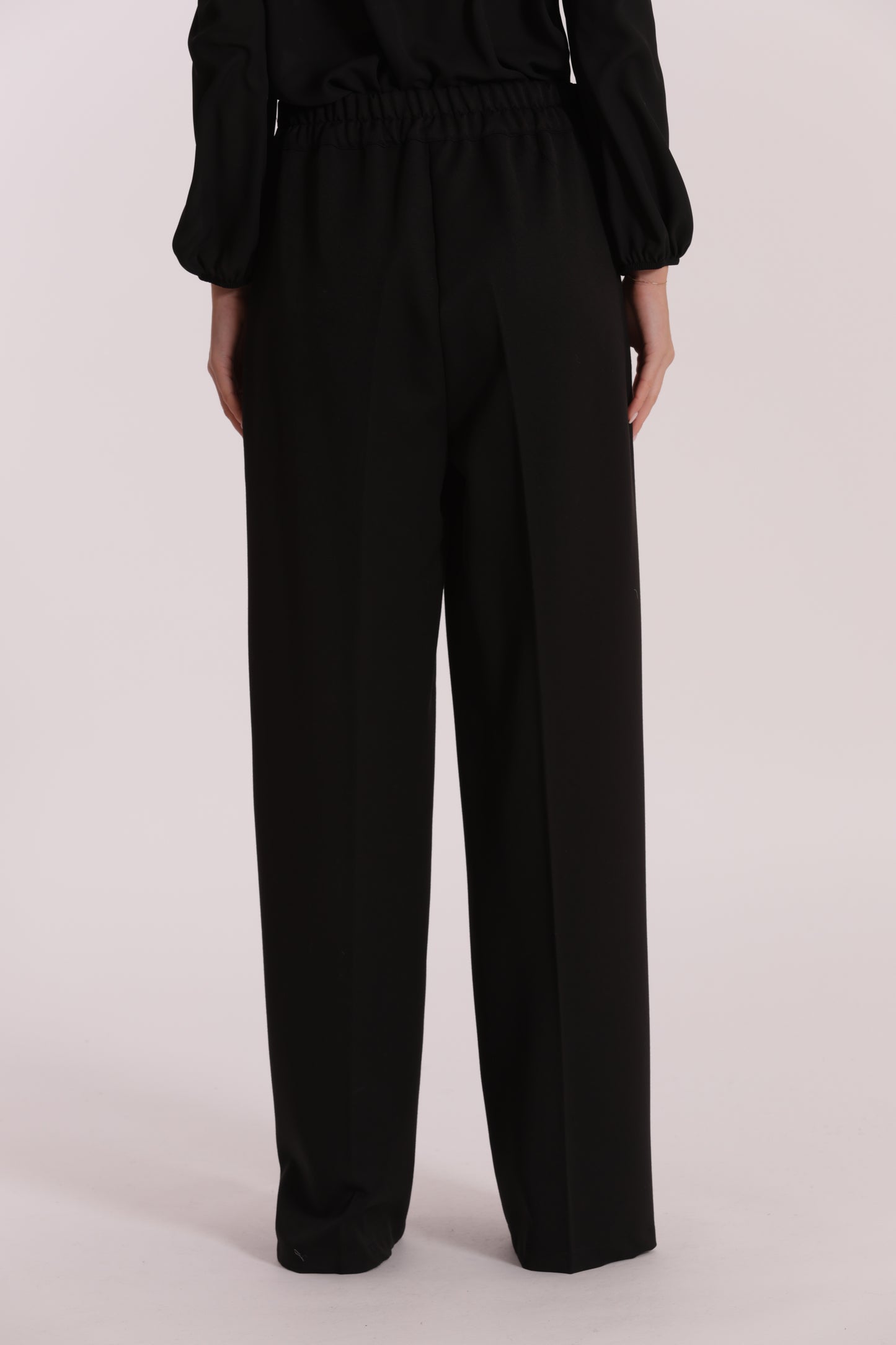 PANTALONE PALAZZO CON PASSAMANERIA RICAMATA