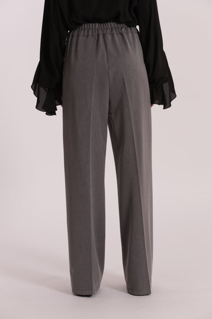 PANTALONE PALAZZO CON PASSAMANERIA RICAMATA
