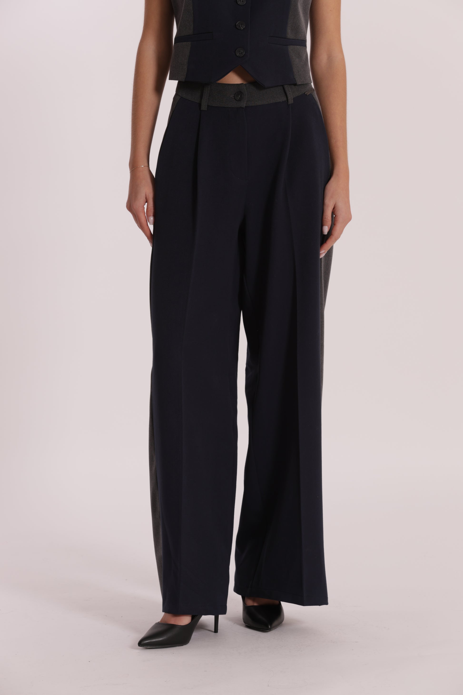 PANTALONE PALAZZO COLOR BLOCK