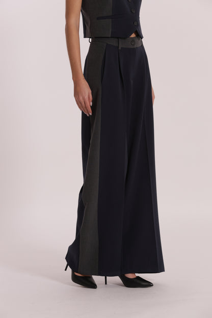 PANTALONE PALAZZO COLOR BLOCK