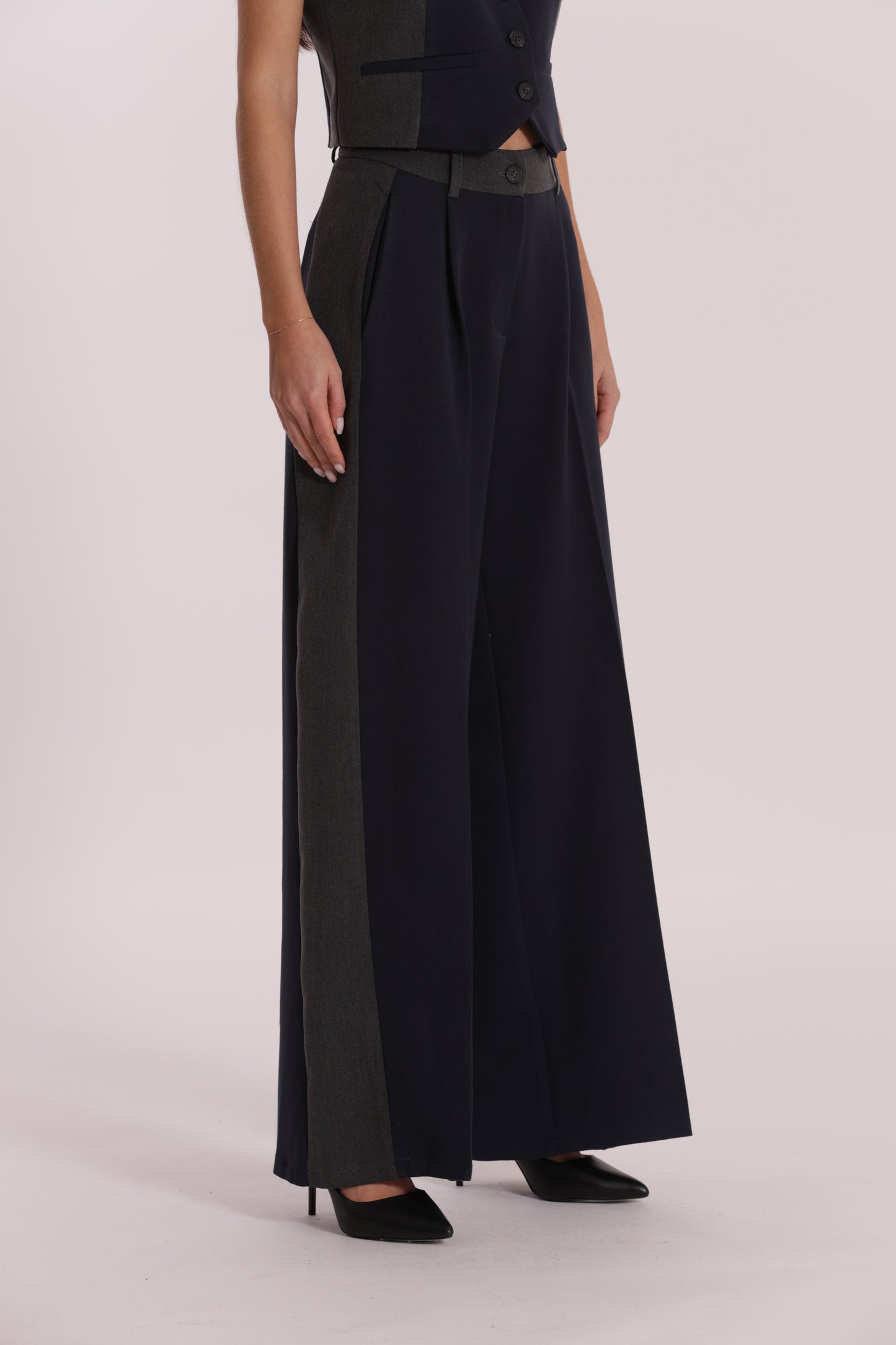 PANTALONE PALAZZO COLOR BLOCK