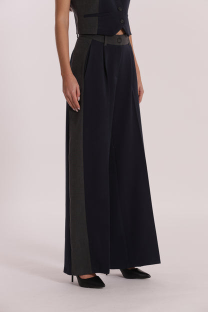 PANTALONE PALAZZO COLOR BLOCK