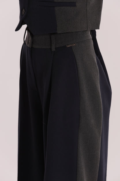 PANTALONE PALAZZO COLOR BLOCK