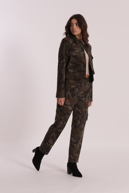 PANTALONE SIGARETTA ELASTICO DIETRO FANTASIA CAMOUFLAGE