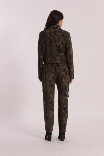 PANTALONE SIGARETTA ELASTICO DIETRO FANTASIA CAMOUFLAGE