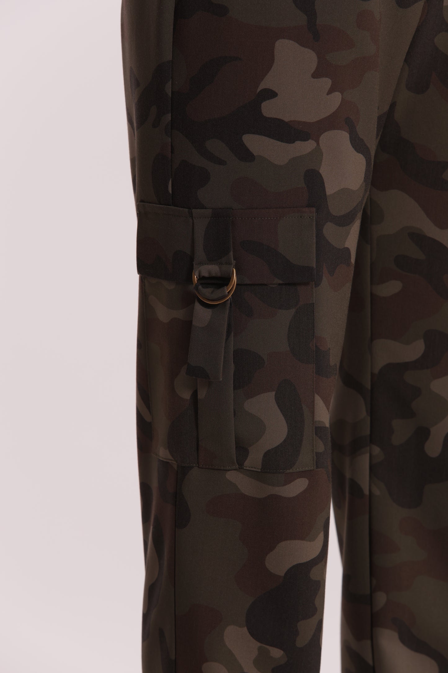 PANTALONE SIGARETTA ELASTICO DIETRO FANTASIA CAMOUFLAGE