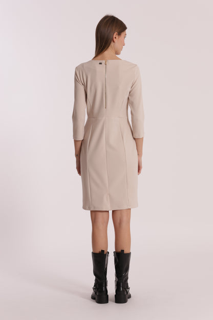 ABITO CORTO IN CREPE CON CUT OUT SU SPALLA
