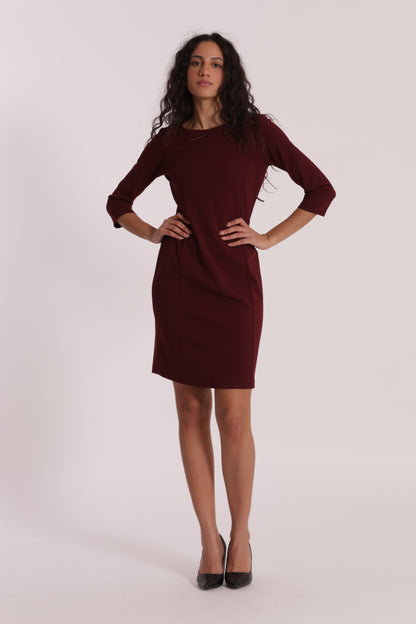 ABITO CORTO IN CREPE CON CUT OUT SU SPALLA