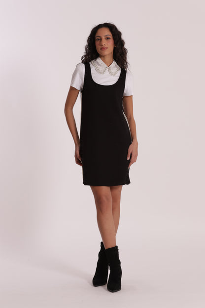 ABITO CORTO IN NEOPRENE CON PASSAMANERIA