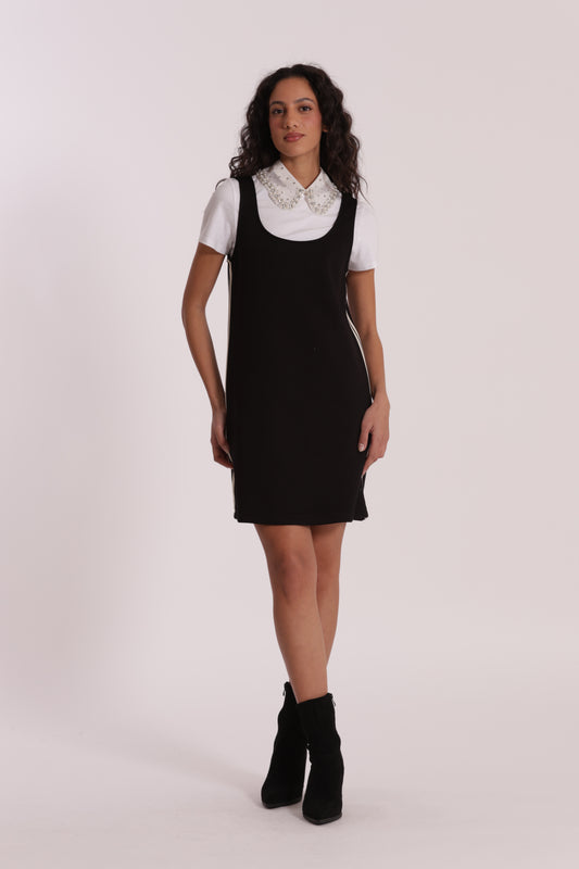 ABITO CORTO IN NEOPRENE CON PASSAMANERIA