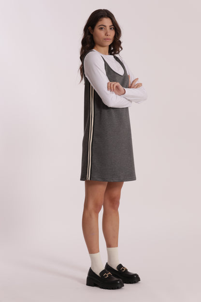ABITO CORTO IN NEOPRENE CON PASSAMANERIA