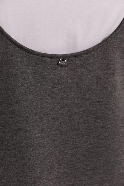 ABITO CORTO IN NEOPRENE CON PASSAMANERIA